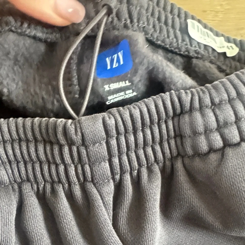 Yeezy Gap Balenciaga Wide Leg Fleece Sweatpants Navy Blue S NWOT